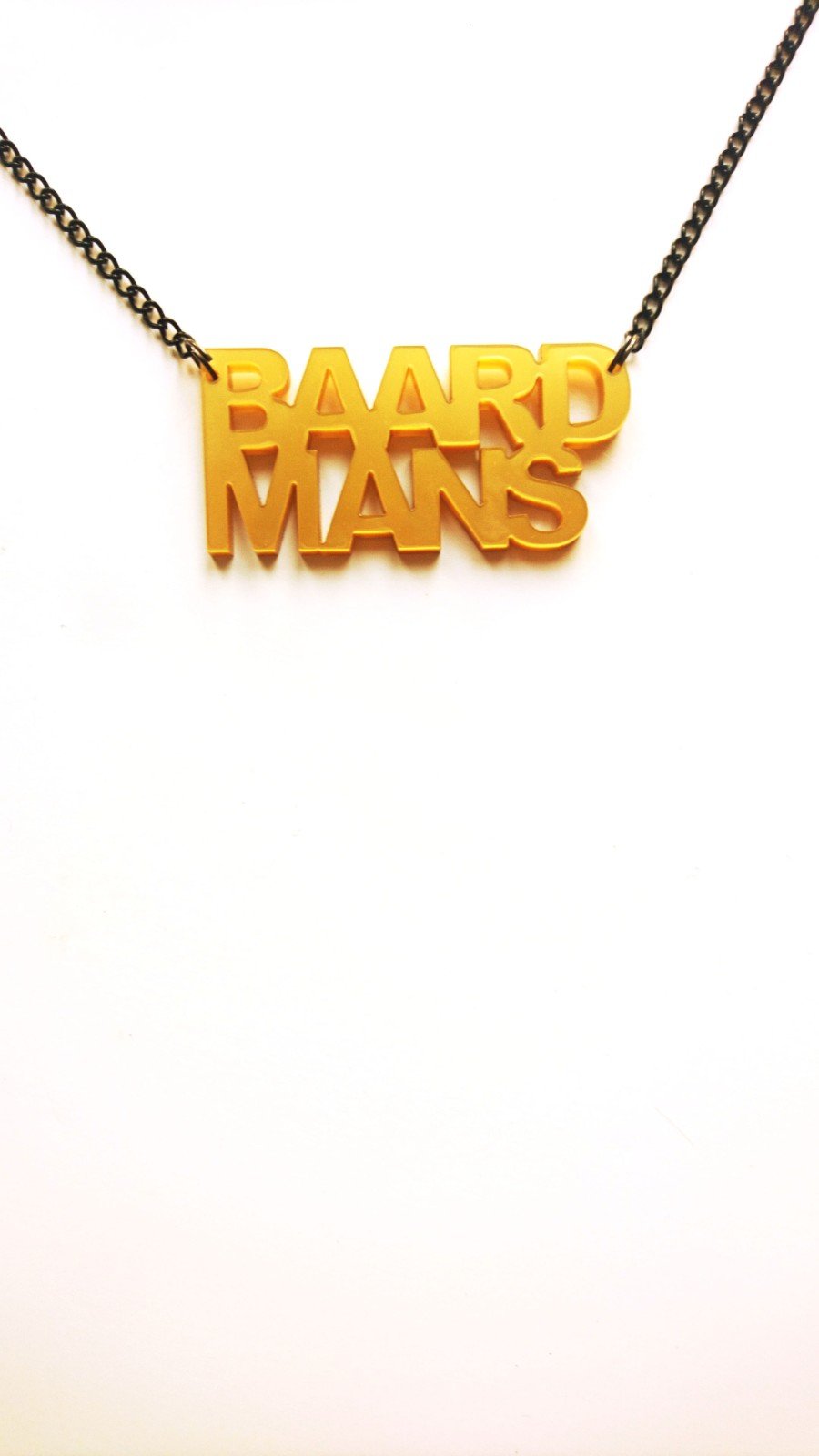 Baardmans! naamketting (goud)