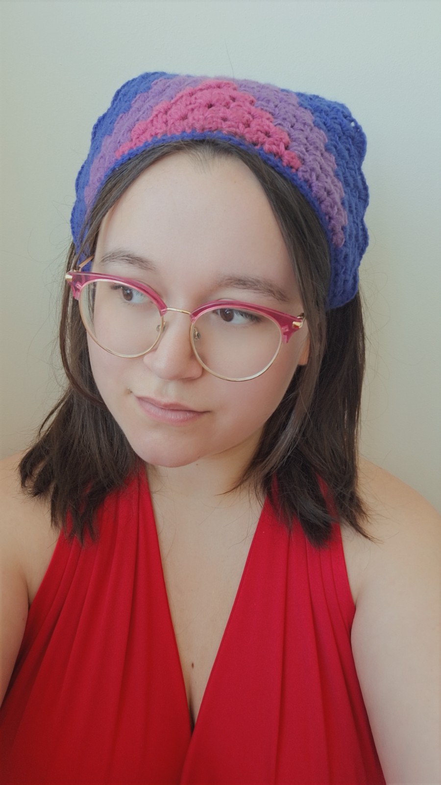 Gehaakte bandana 'Biseksuele vlag'