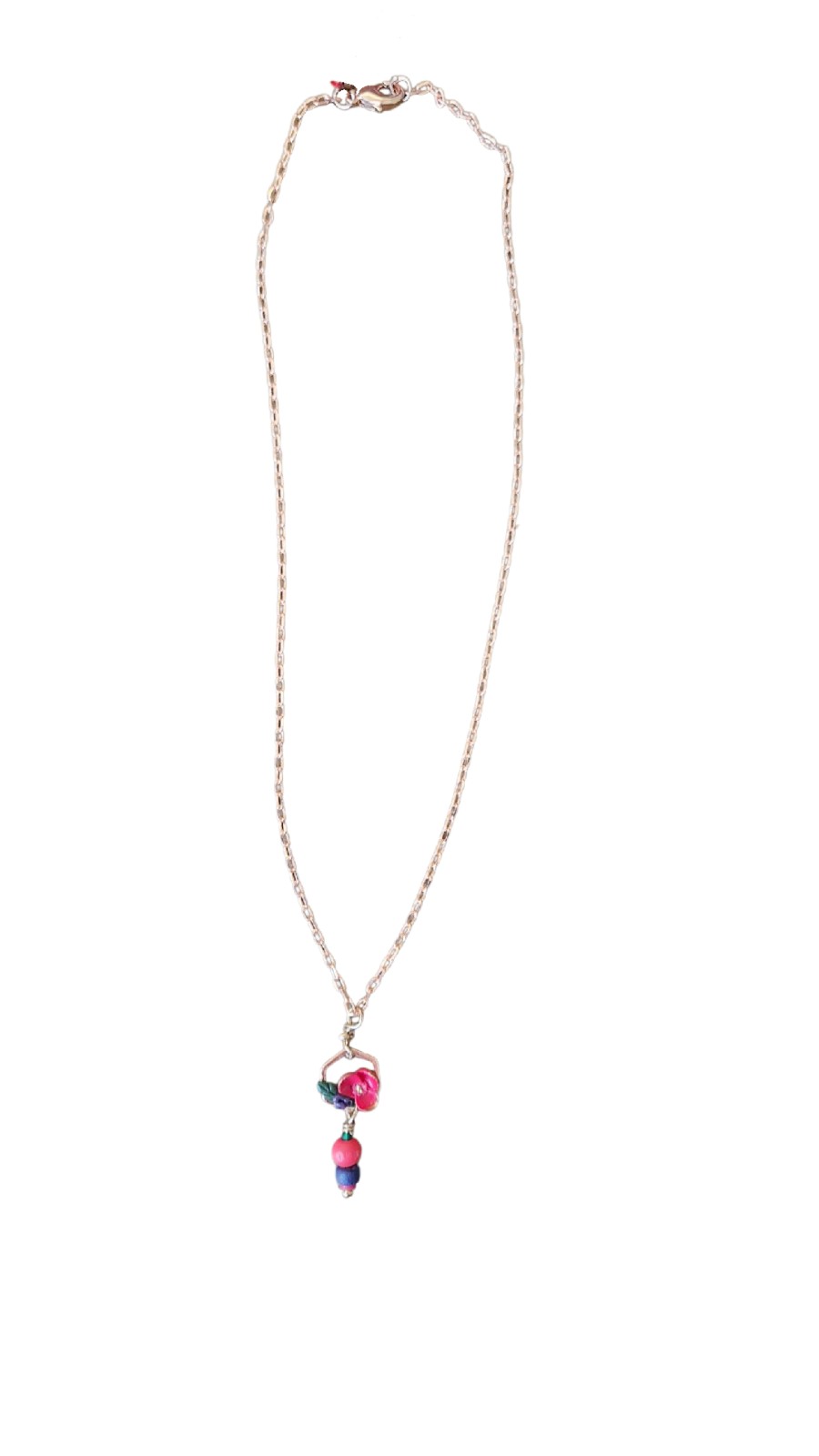 Unieke halsketting rosé RVS - 82949 Unieke halsketting rosé RVS