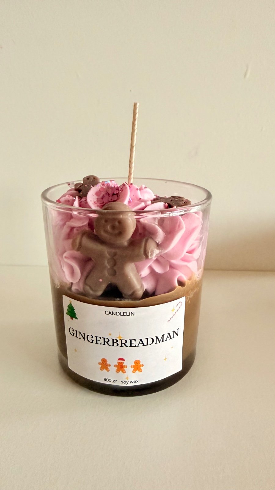 Gingerbreadman kaars