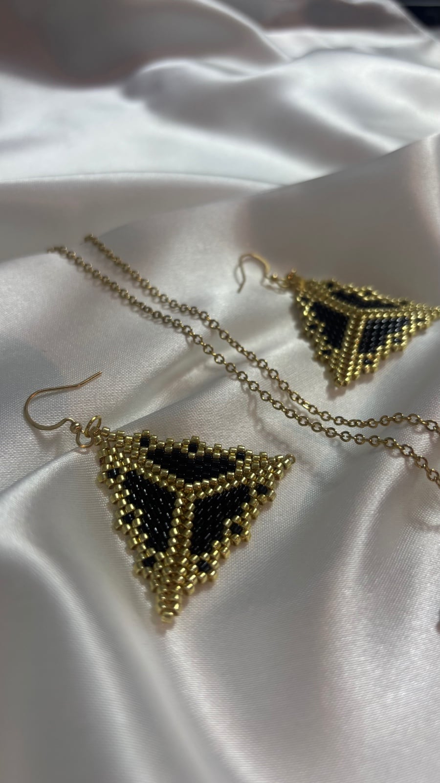 Hangemaakte Midnight Collectie ketting en oorbellen - 109354 Hangemaakte Midnight Collectie ketting en oorbellen