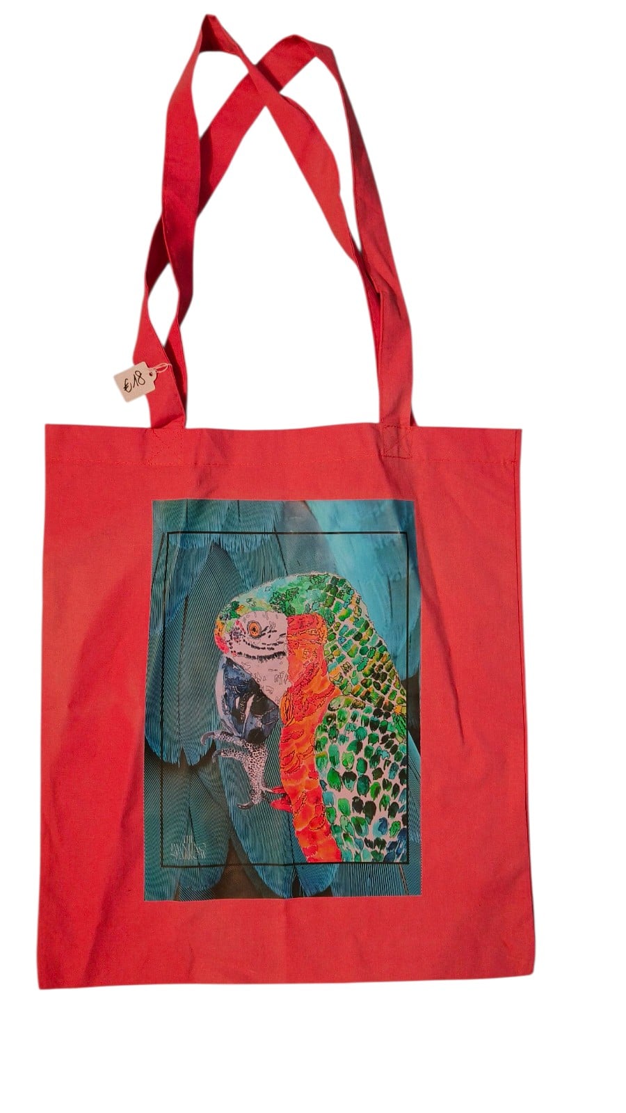 Harlequin Ara Art Tote Bag – kleurrijke papegaai draagtas