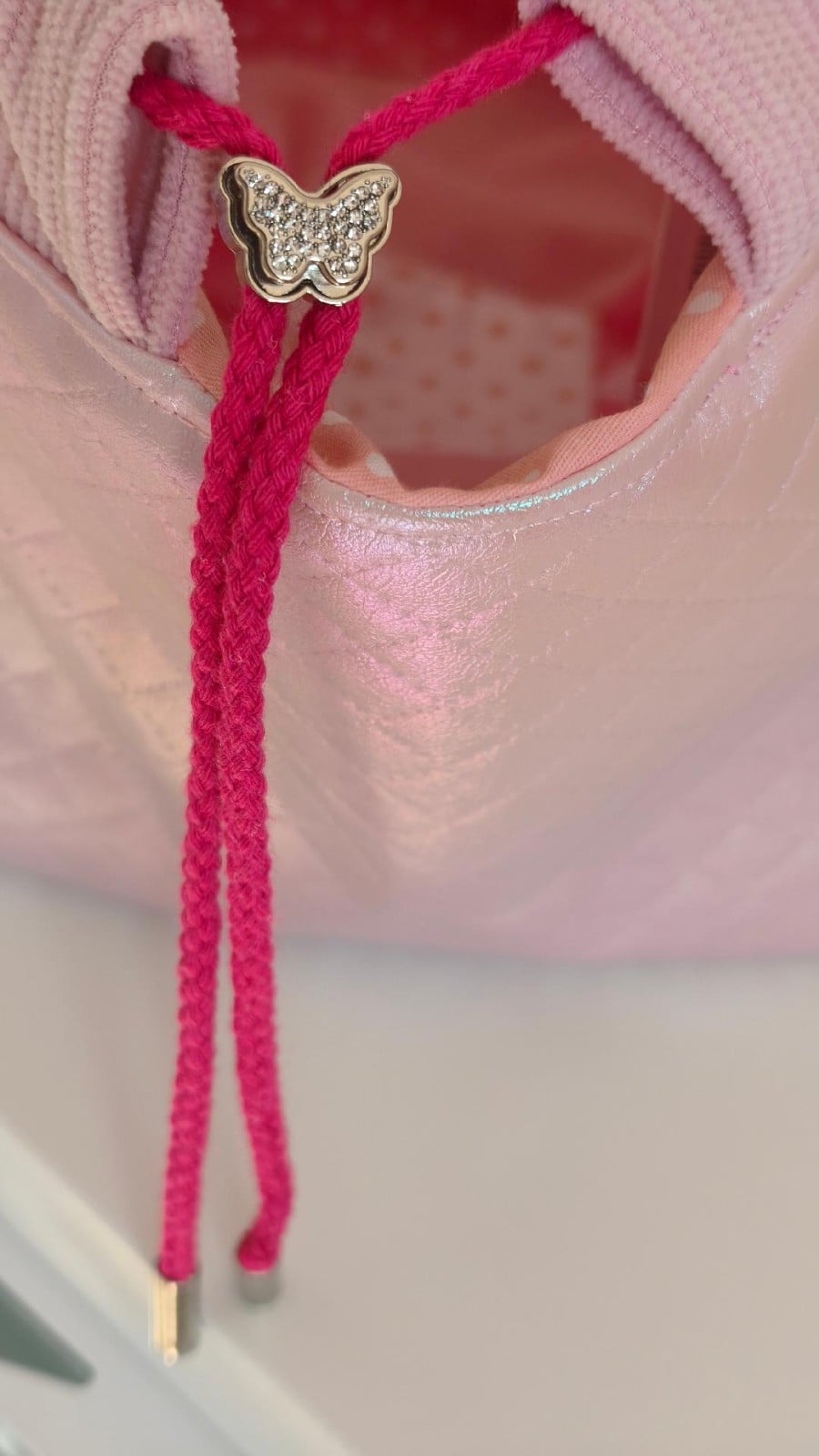Projecttas – Handgemaakte breitas - haaktas licht roze