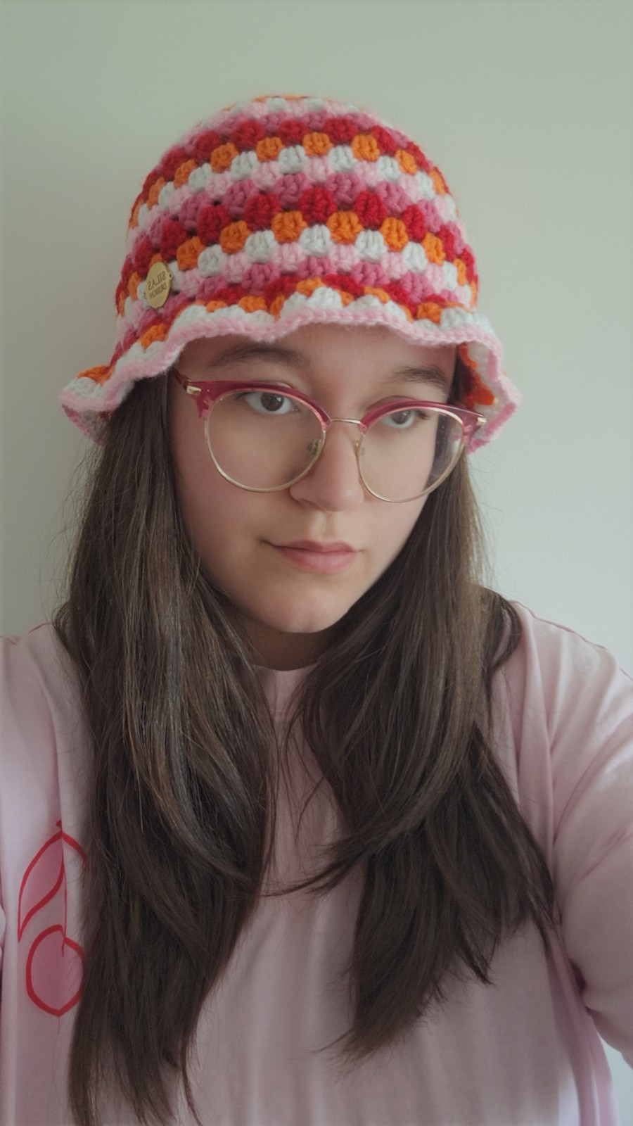 Gehaakte bucket hat | Pride lesbische vlag - 129971 Gehaakte bucket hat | Pride lesbische vlag