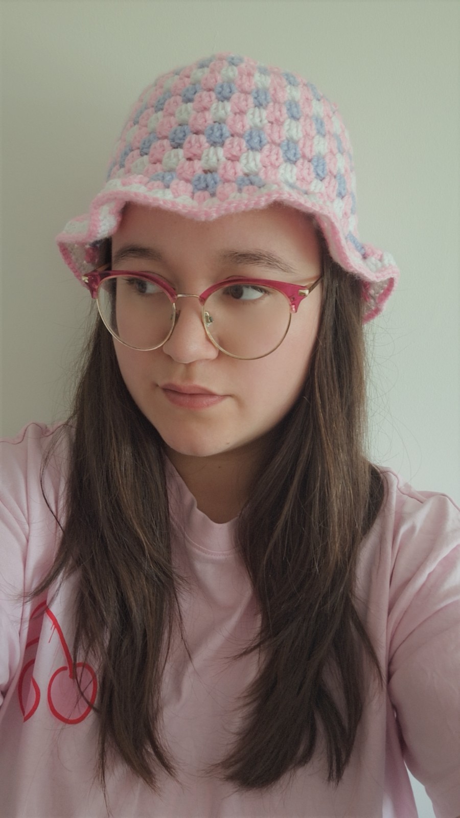 Gehaakte bucket hat | Pride transgender vlag - 130003 Gehaakte bucket hat | Pride transgender vlag
