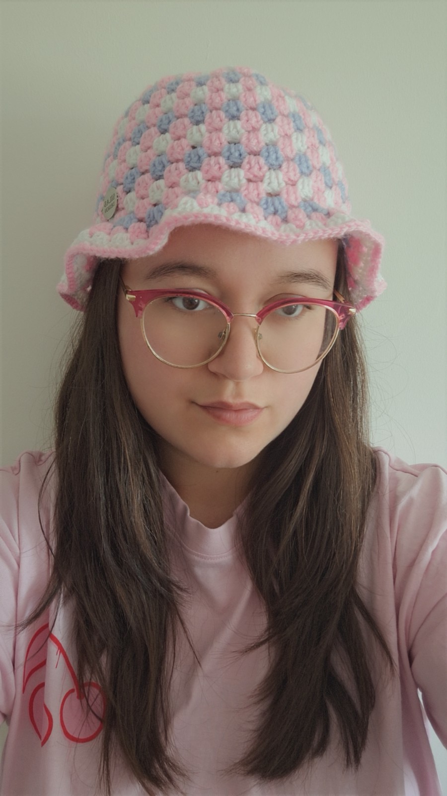 Gehaakte bucket hat | Pride transgender vlag - 130007 Gehaakte bucket hat | Pride transgender vlag