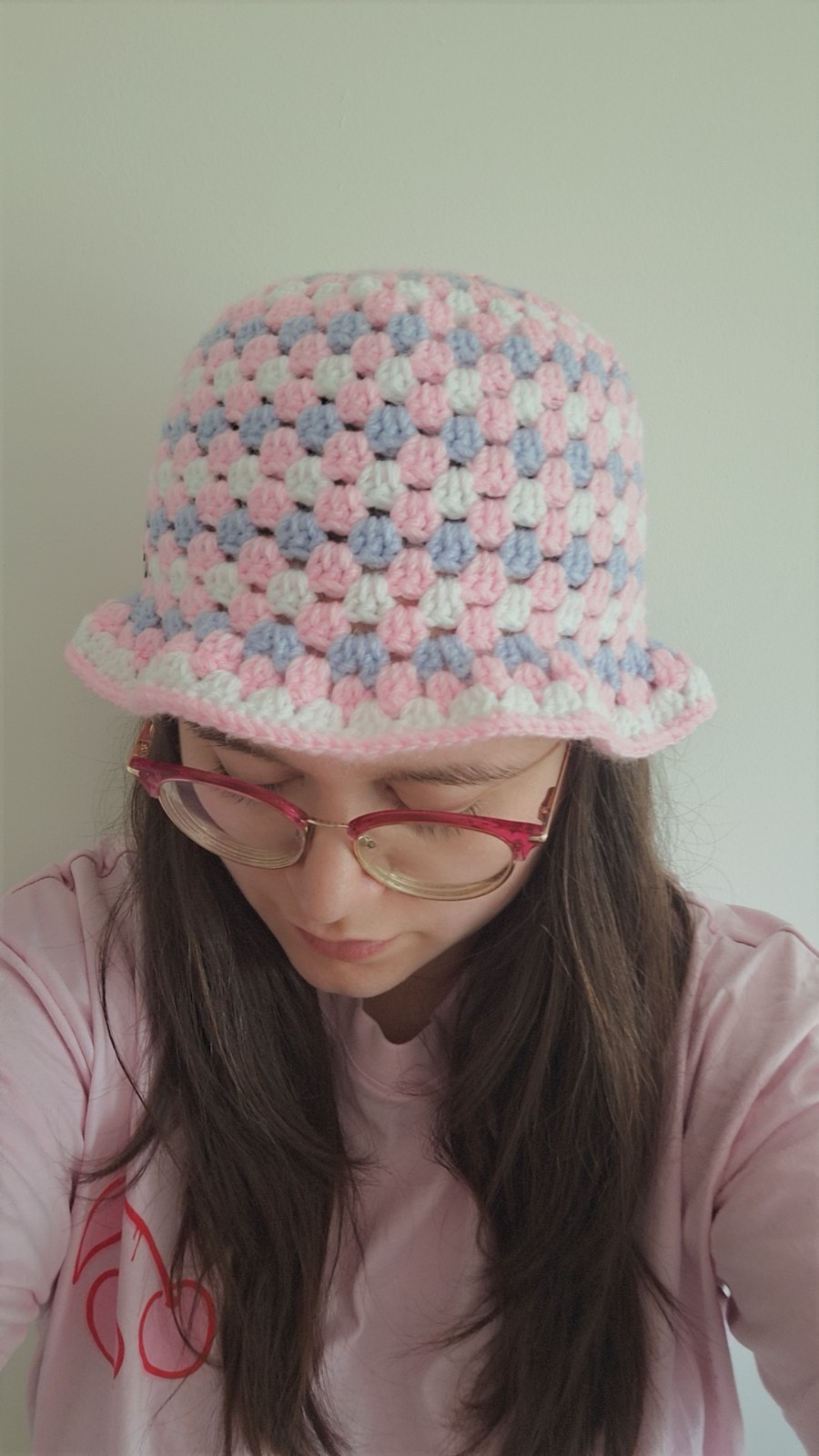 Gehaakte bucket hat | Pride transgender vlag - 130010 Gehaakte bucket hat | Pride transgender vlag