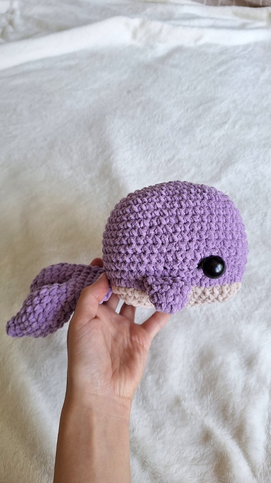 Gehaakte lila walvis knuffel - 138662 Gehaakte lila walvis knuffel