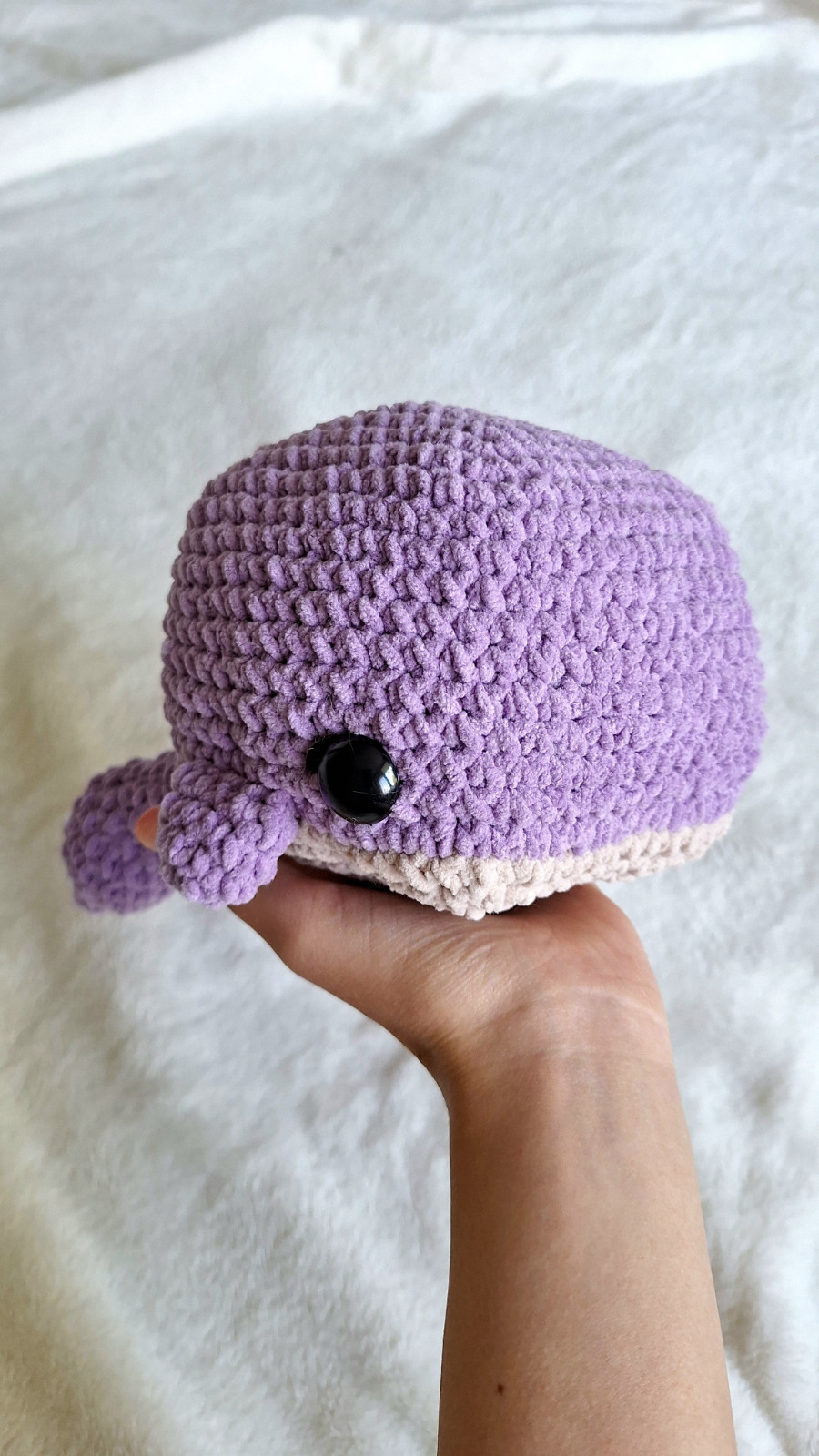 Gehaakte lila walvis knuffel - 138663 Gehaakte lila walvis knuffel