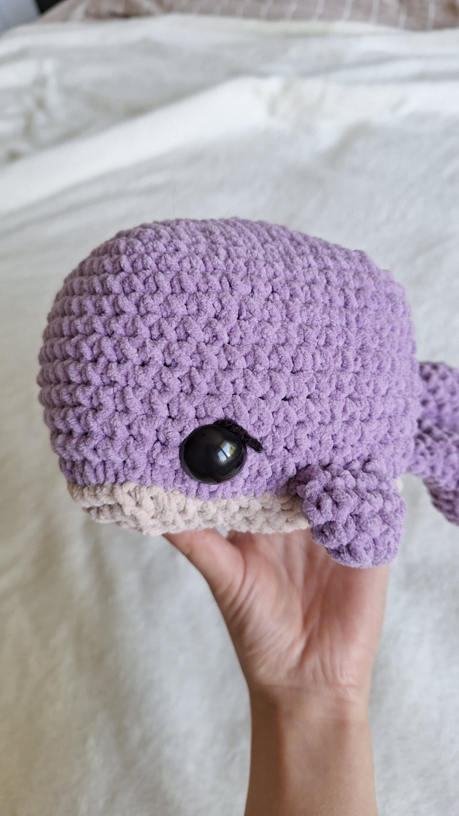 Gehaakte lila walvis knuffel - 138665 Gehaakte lila walvis knuffel