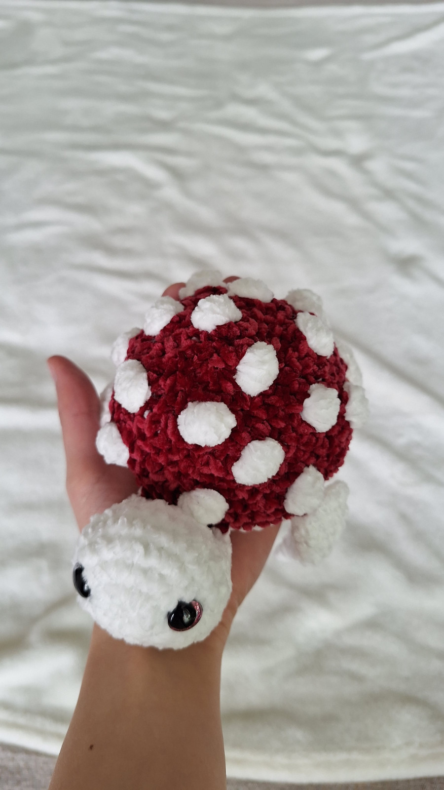 Gehaakte paddenstoel schildpad knuffel - 138697 Gehaakte paddenstoel schildpad knuffel
