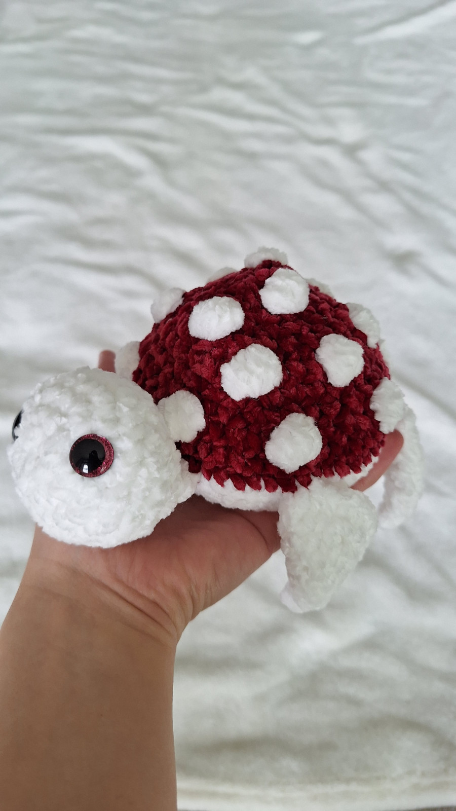 Gehaakte paddenstoel schildpad knuffel - 138699 Gehaakte paddenstoel schildpad knuffel