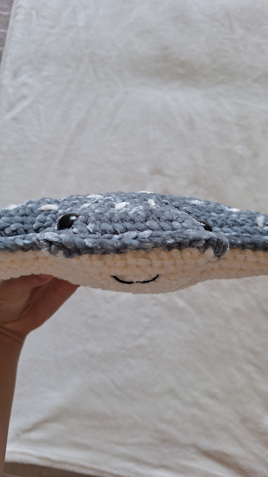 Gehaakte rog knuffel pijlstaartrog - 138713 Gehaakte rog knuffel pijlstaartrog