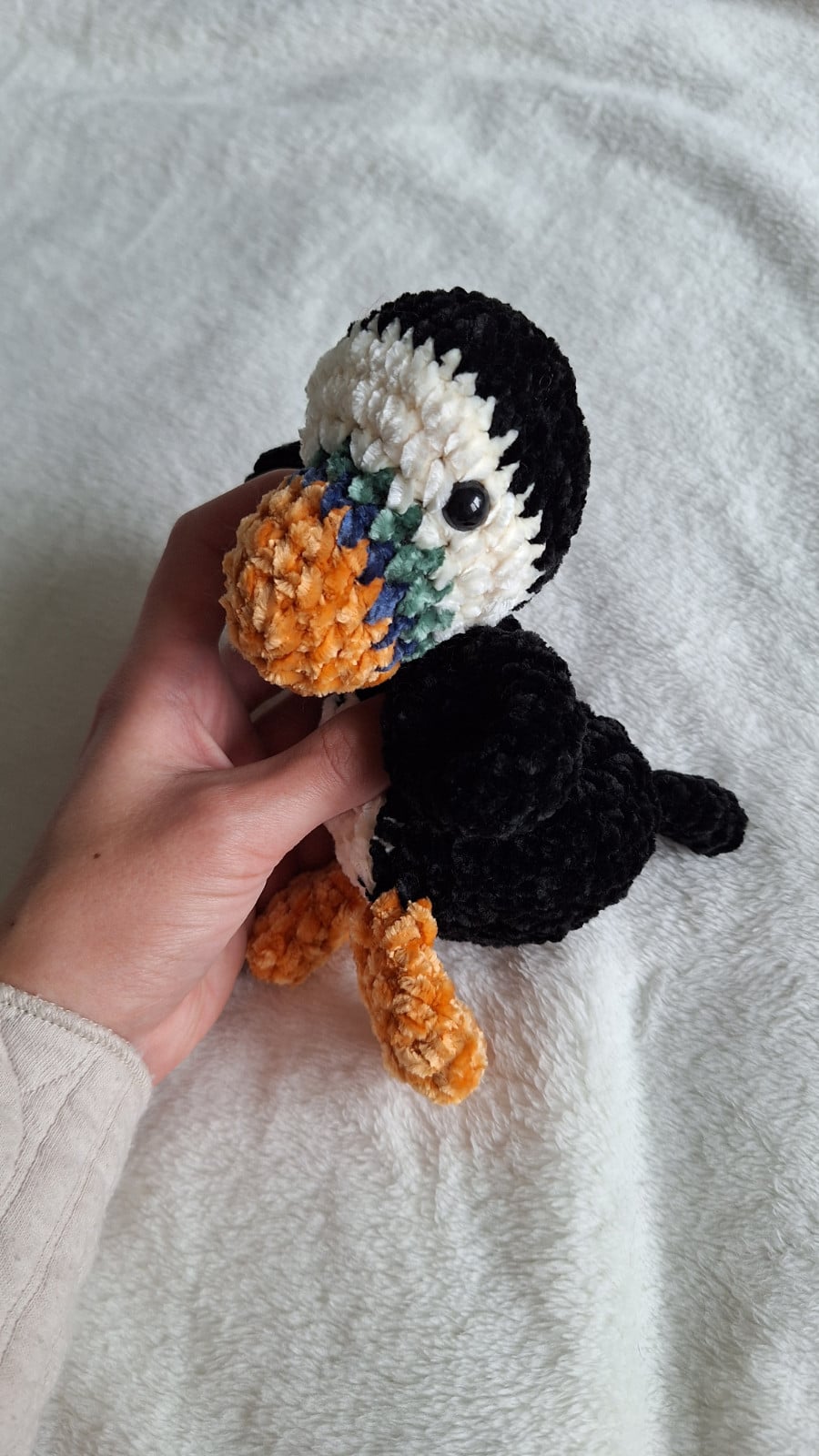 Zachte gehaakte papegaaiduiker knuffel - 138657 Zachte gehaakte papegaaiduiker knuffel