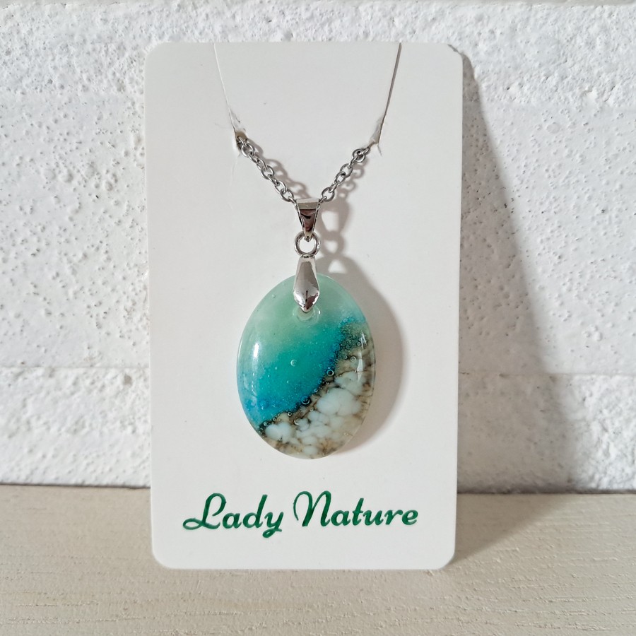 Oceaan - zee hanger ketting: handgemaakt aqua blauw glazen sieraad, o… - 152666 Oceaan - zee hanger ketting: handgemaakt aqua blauw glazen sieraad, op zee geïnspireerd betekenisvol cadeau