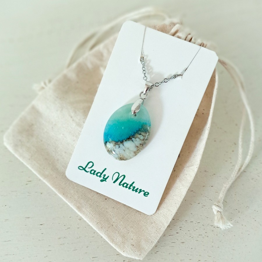 Oceaan - zee hanger ketting: handgemaakt aqua blauw glazen sieraad, o… - 152668 Oceaan - zee hanger ketting: handgemaakt aqua blauw glazen sieraad, op zee geïnspireerd betekenisvol cadeau