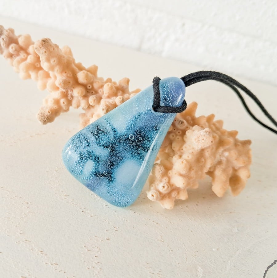 Ocean Wave-hangerketting: handgemaakte turkoois glazen watersieraad, … - 155188 Ocean Wave-hangerketting: handgemaakte turkoois glazen watersieraad, op zee geïnspireerd cadeau