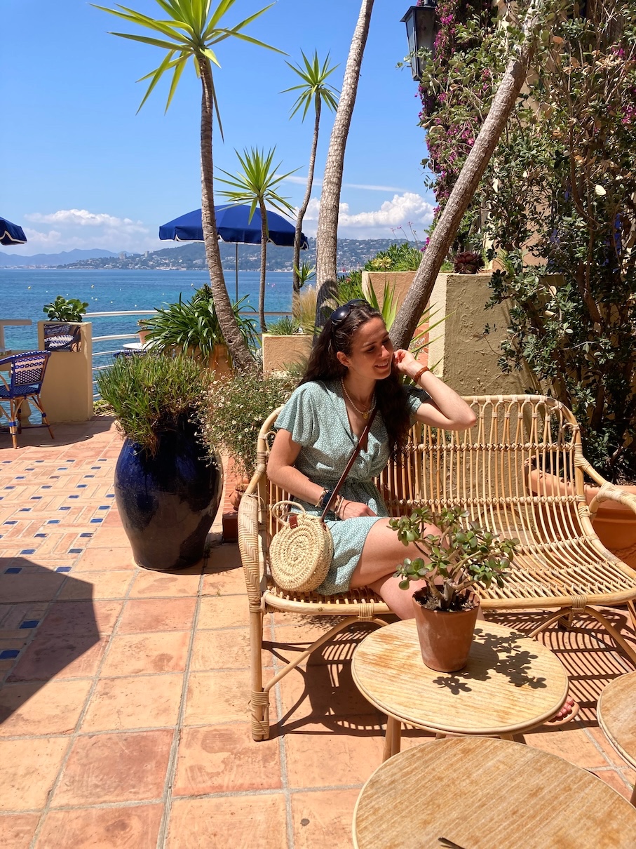 Rieten schoudertas klein