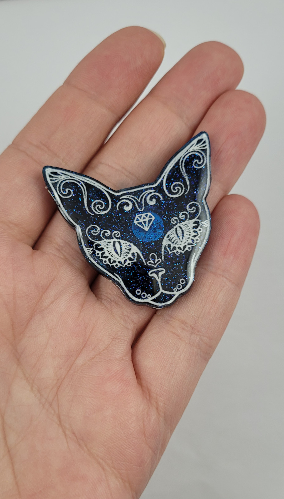 Suiker schedel kat magneten