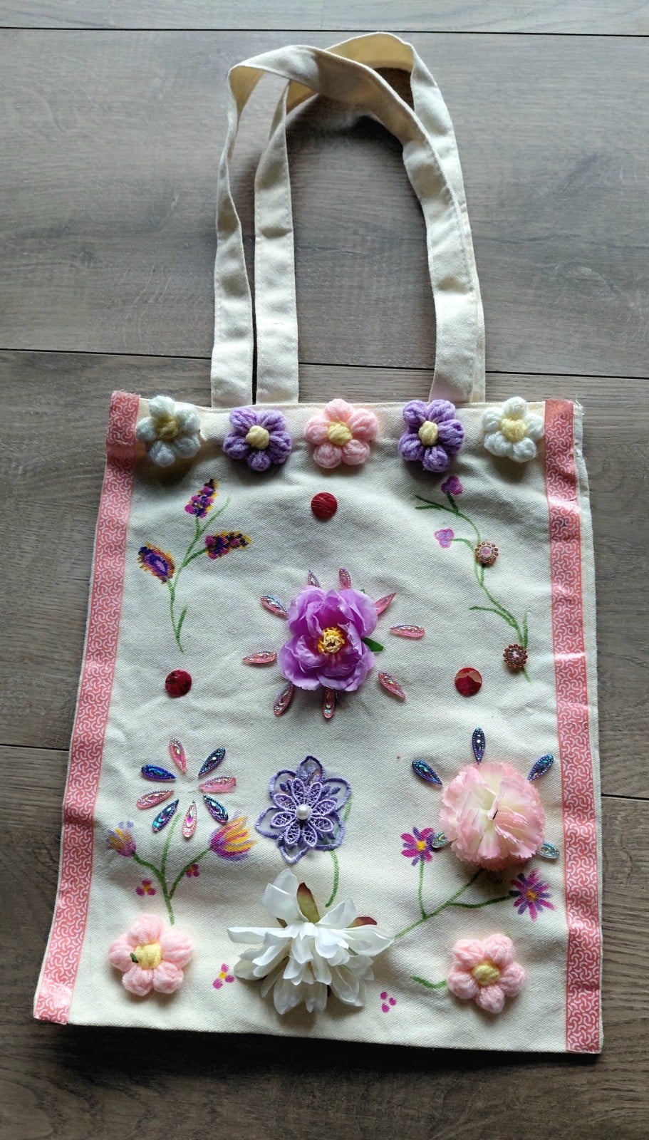 Canvastas met bloemen en danseres