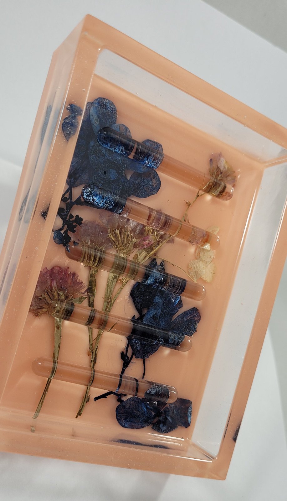 Bloemen perzik zeep houder - 102594 Bloemen perzik zeep houder