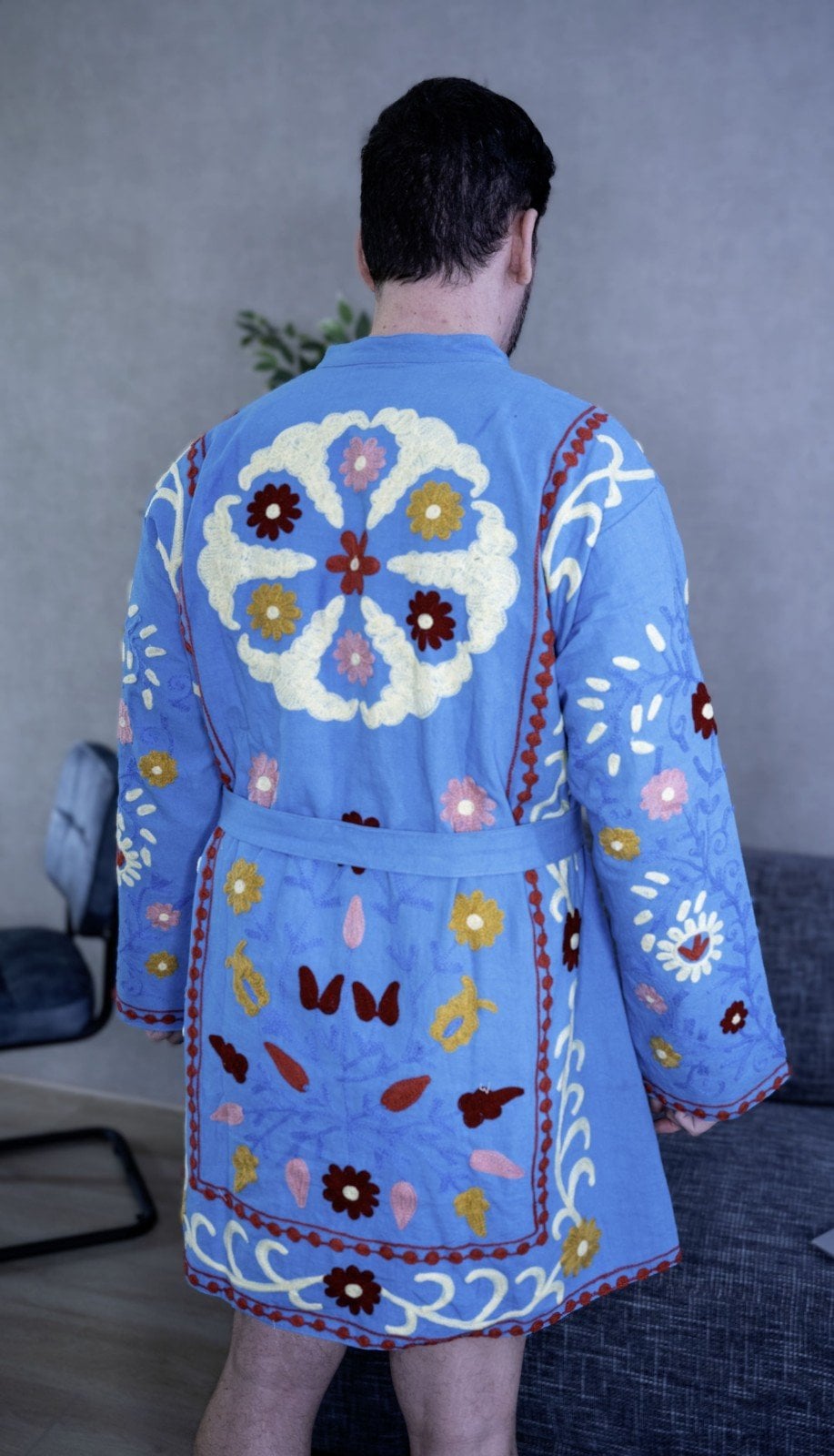 Kimono - Unisex - One size fits all - Indian Bloom Collection - Blue - 58540.jpeg Kimono - Unisex - One size fits all - Indian Bloom Collection - Blauw