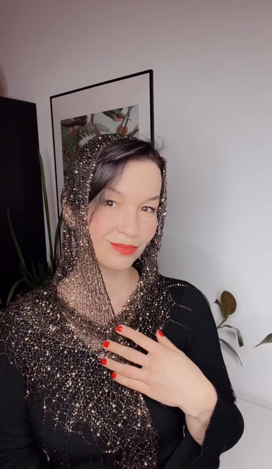 Handmade Sequin Shawl - 149701 Handgemaakte sjaal met pailletten
