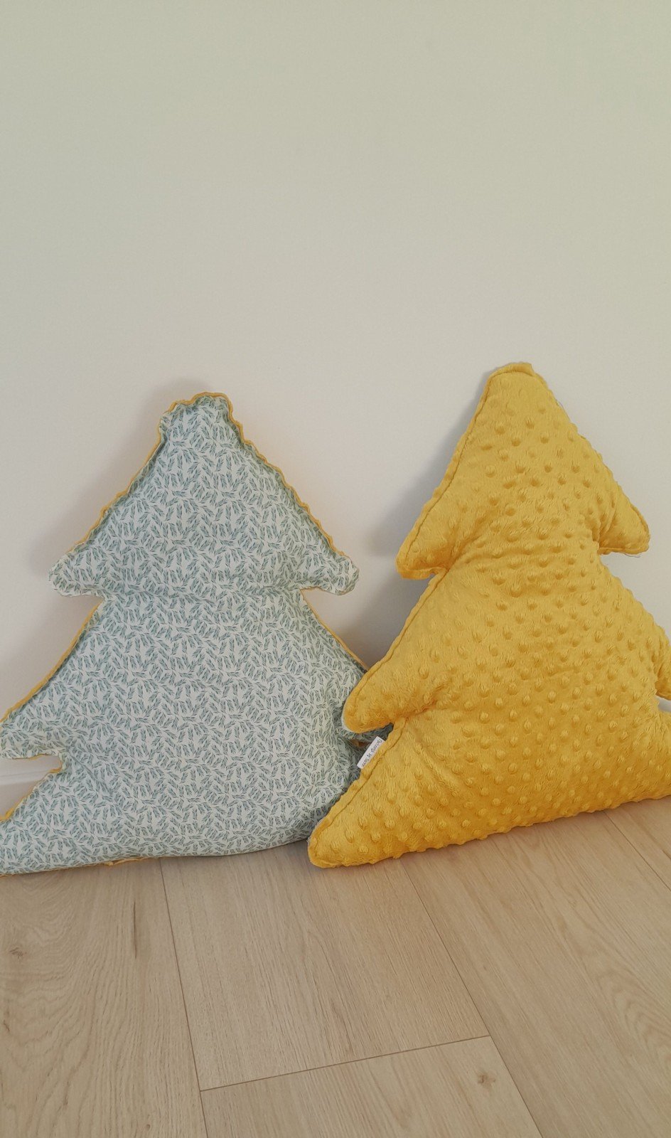 Cozy stoffen kerstboom kussen