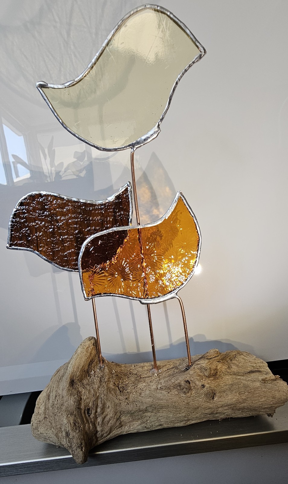 Vrolijke fluiters. Glas in lood/Tiffany