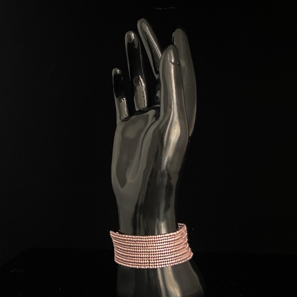 Miyuki beads armband | Roze metalic met verwisselbare magneetsluiting