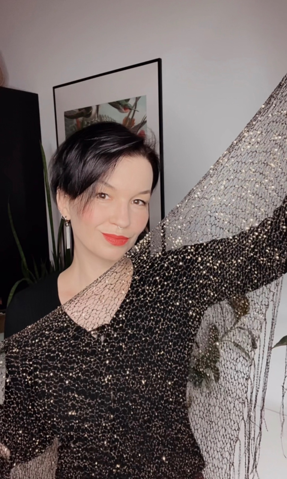Handmade Sequin Shawl - 149702 Handgemaakte sjaal met pailletten