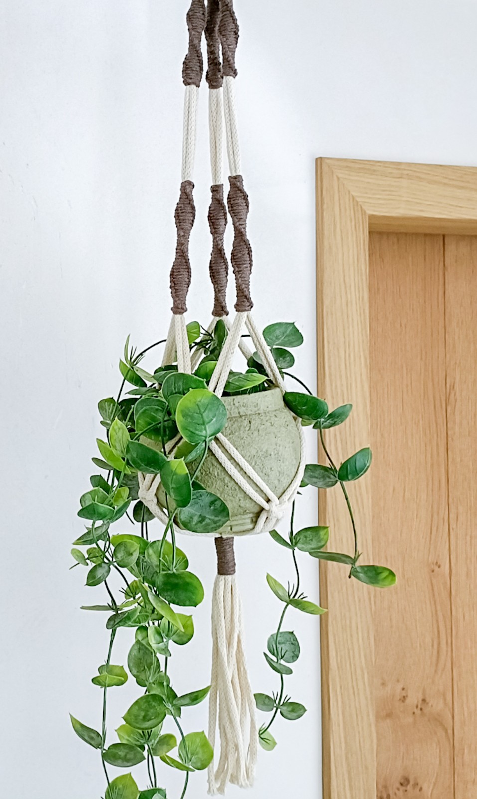 Mini DIY macramé plantenhanger