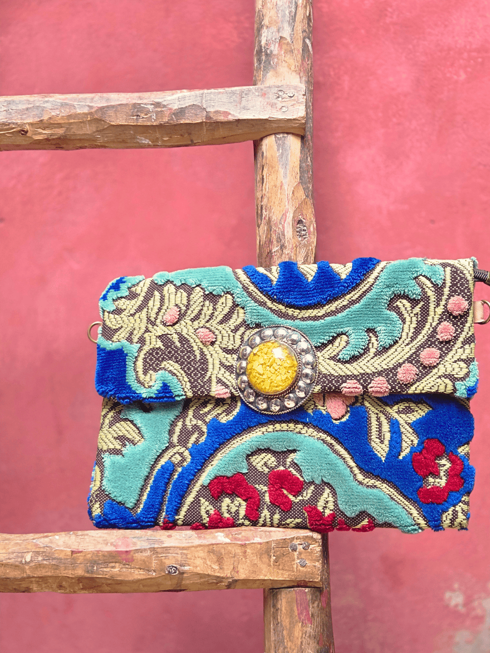 Atlas Piedra Clutch - Blauw/Geel