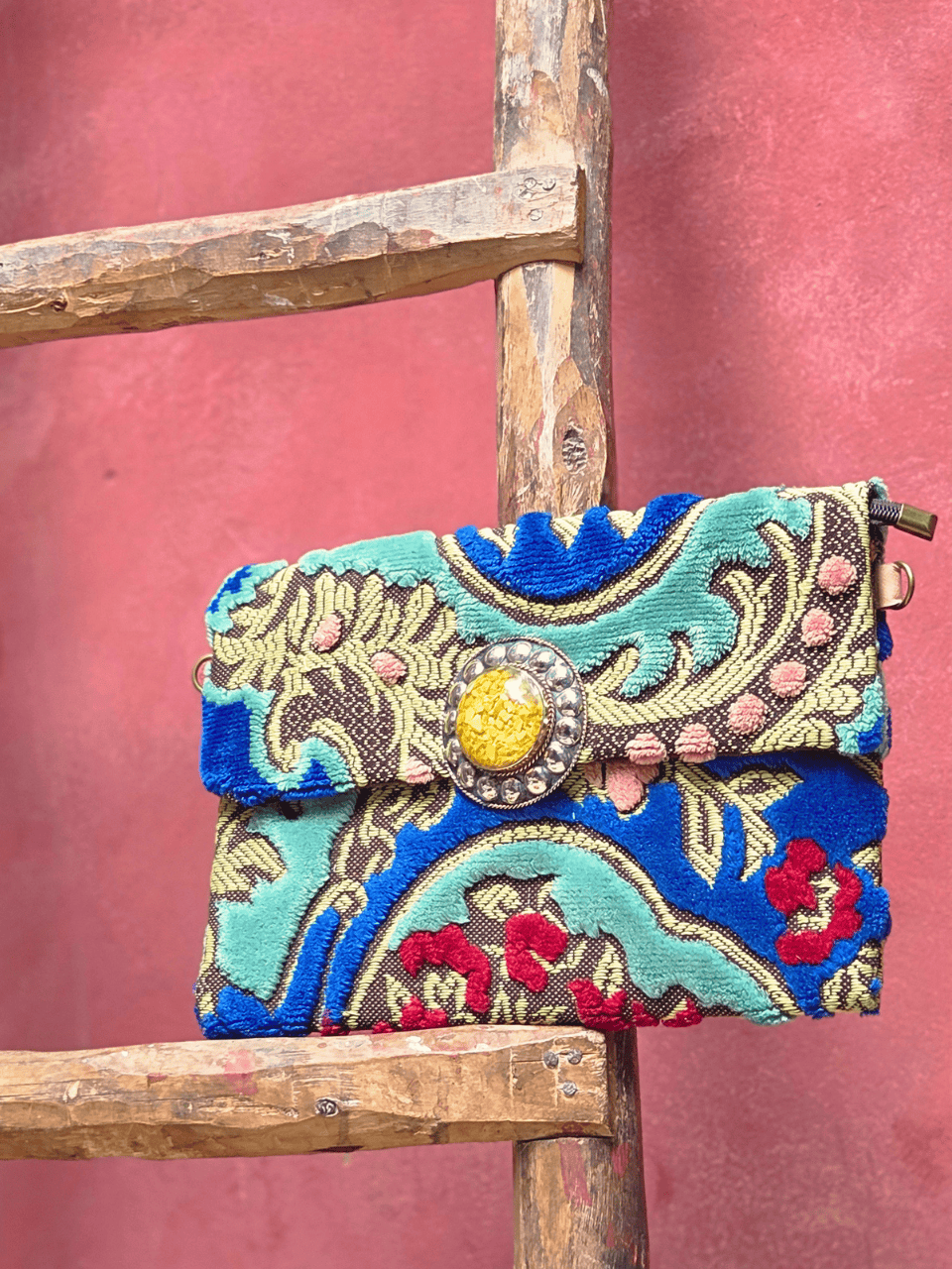 Atlas Piedra Clutch - Blauw/Geel