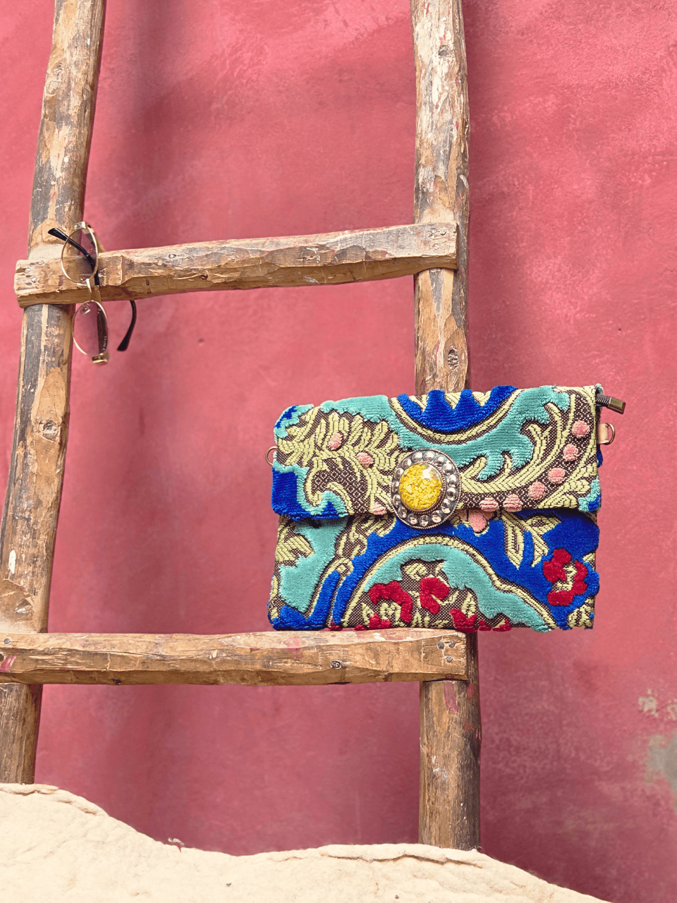 Atlas Piedra Clutch - Blauw/Geel