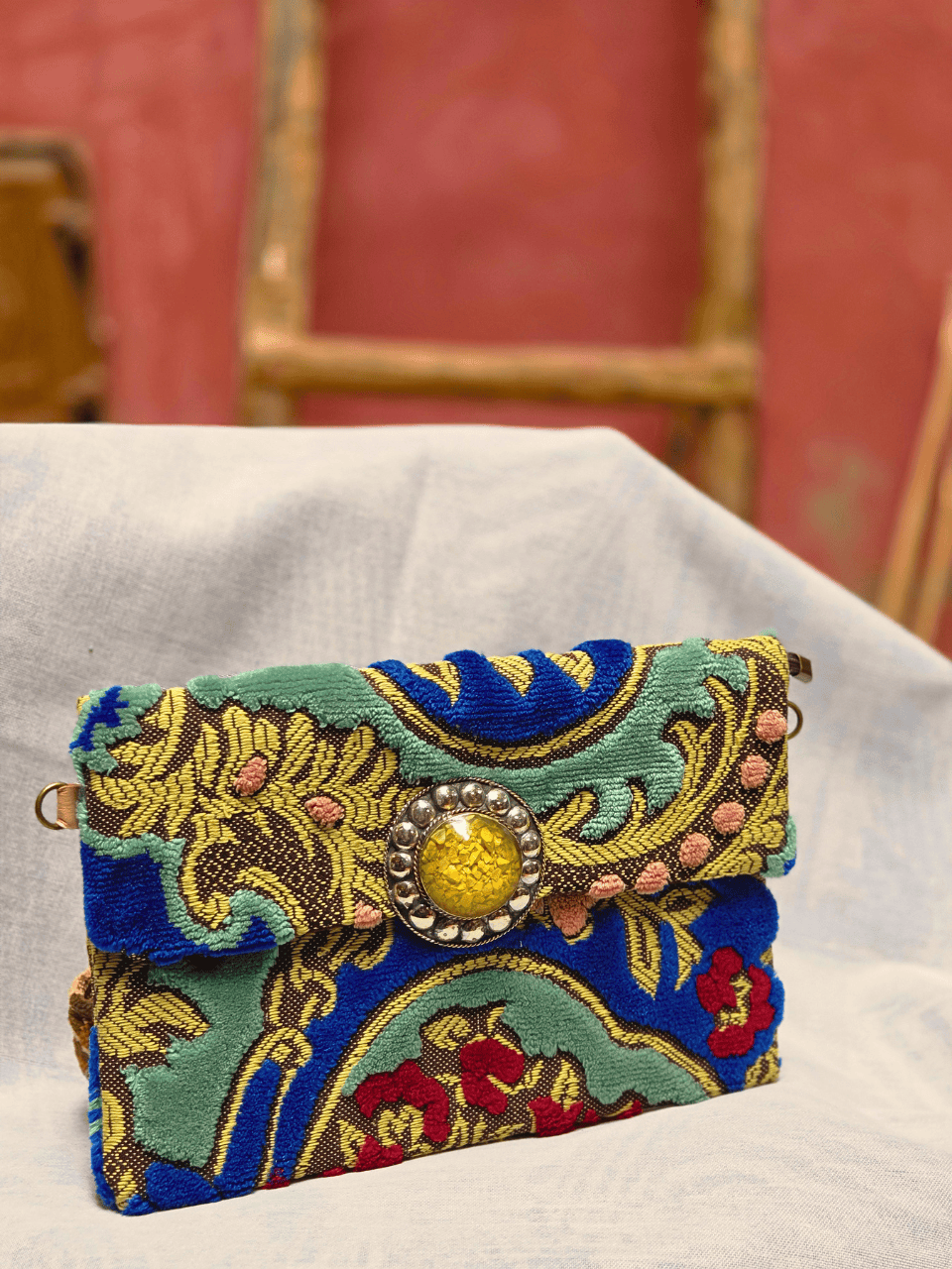 Atlas Piedra Clutch - Blauw/Geel
