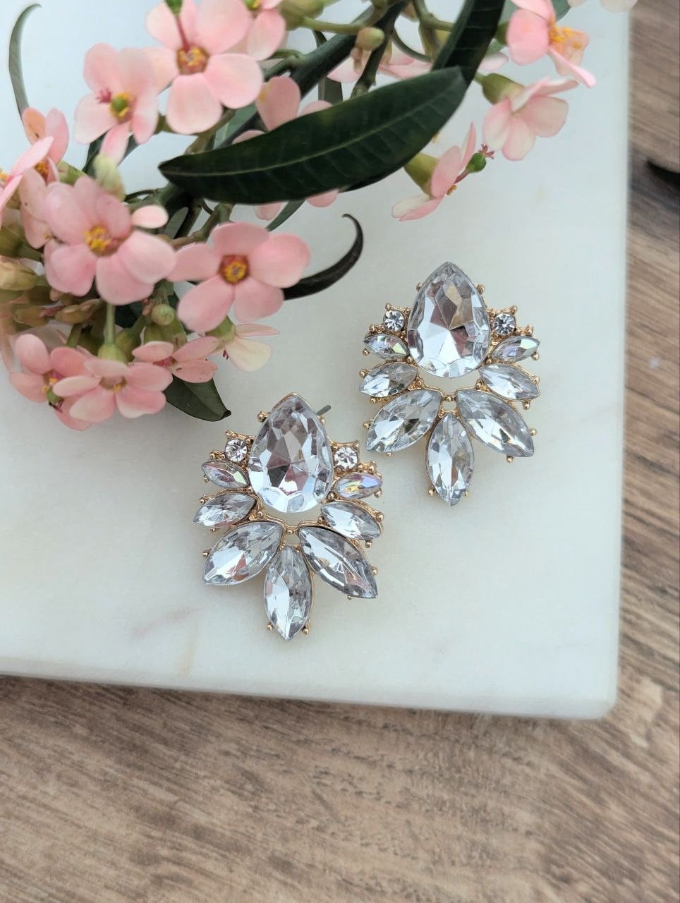 Strass spark oorbellen