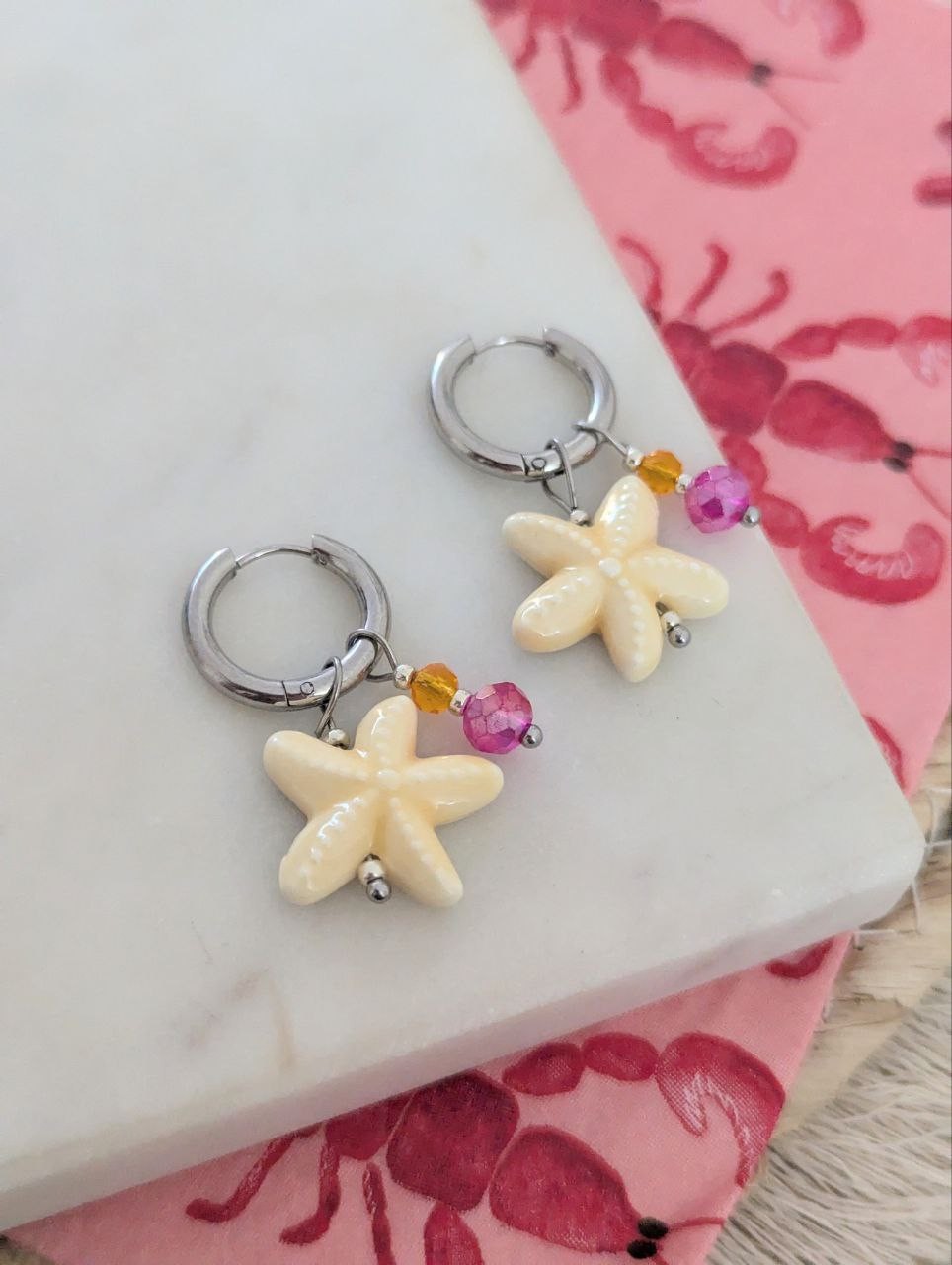 Summer essential oorbellen zilver