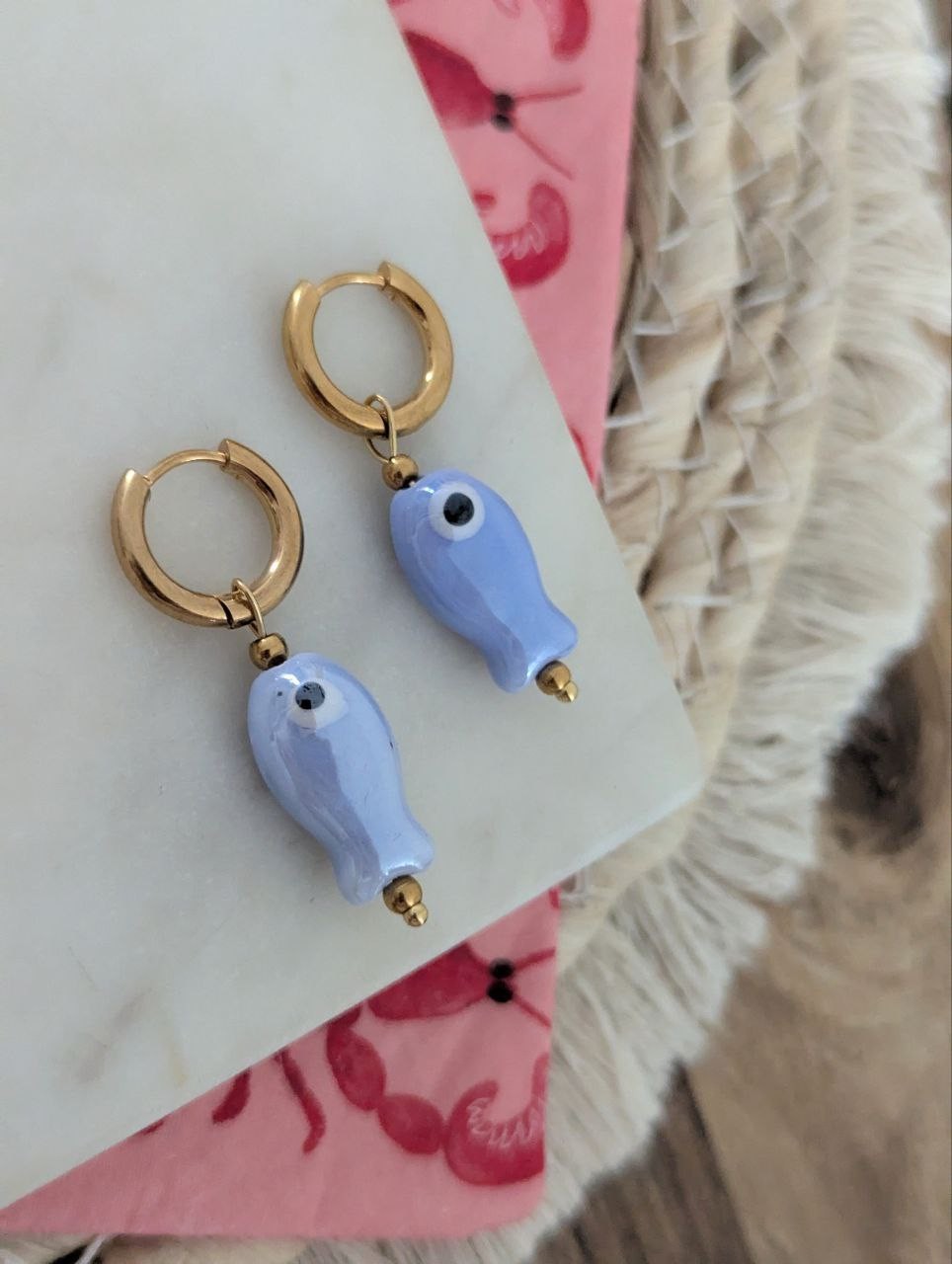 Tiny Fish Drops oorbellen