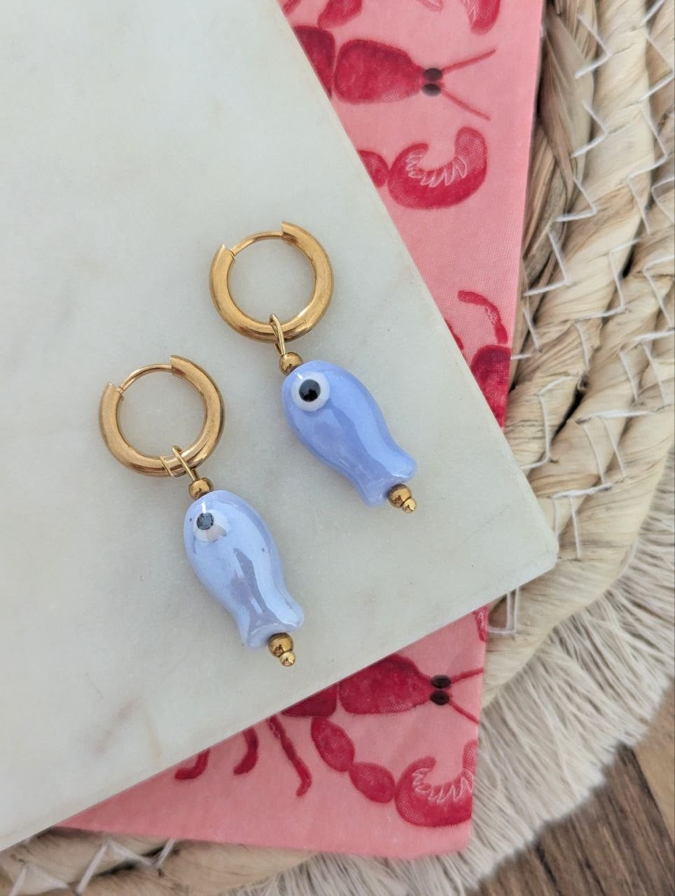 Tiny Fish Drops oorbellen