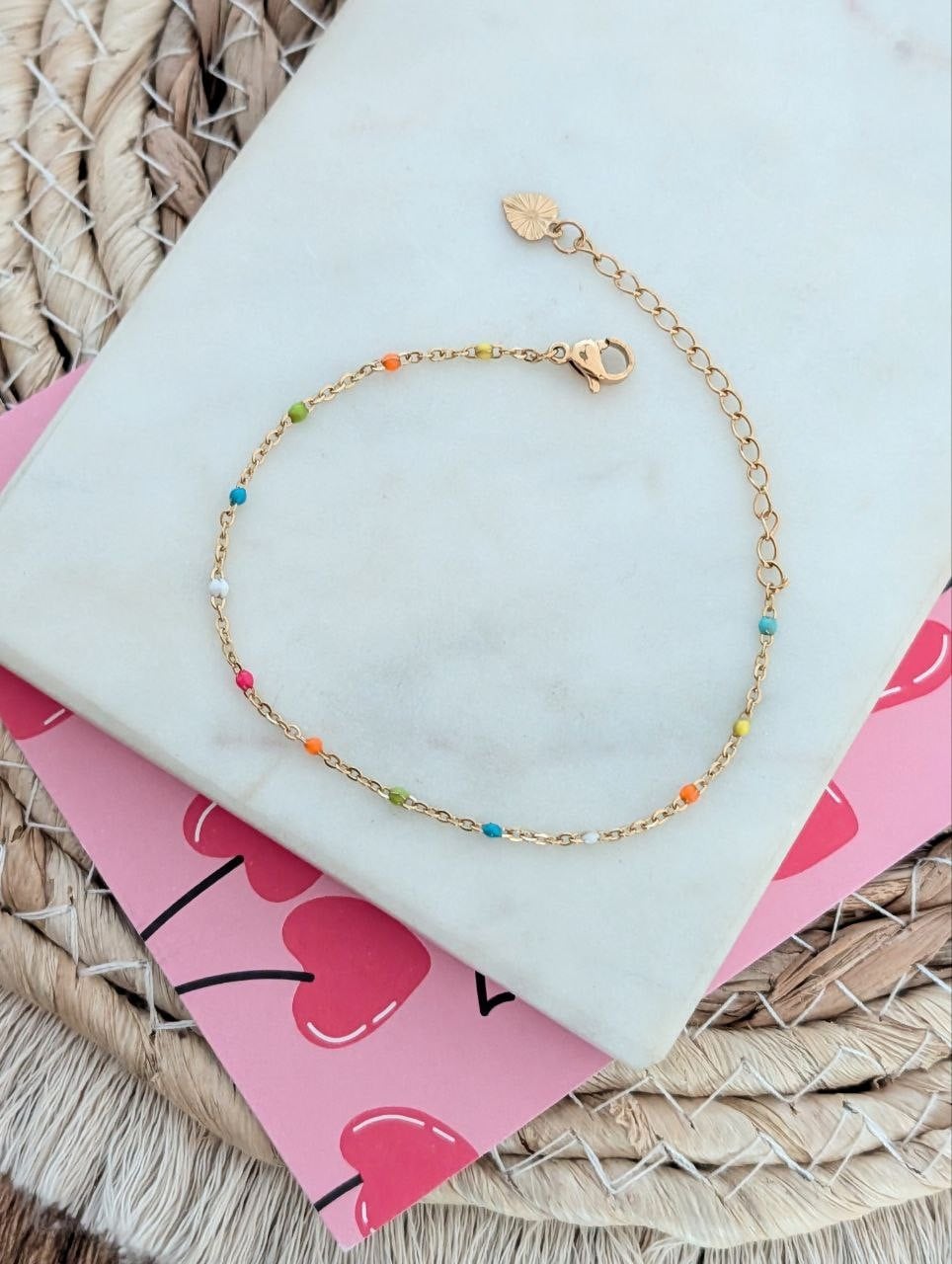 Multicolour gouden armbandjes - in 3 verschillende varianten