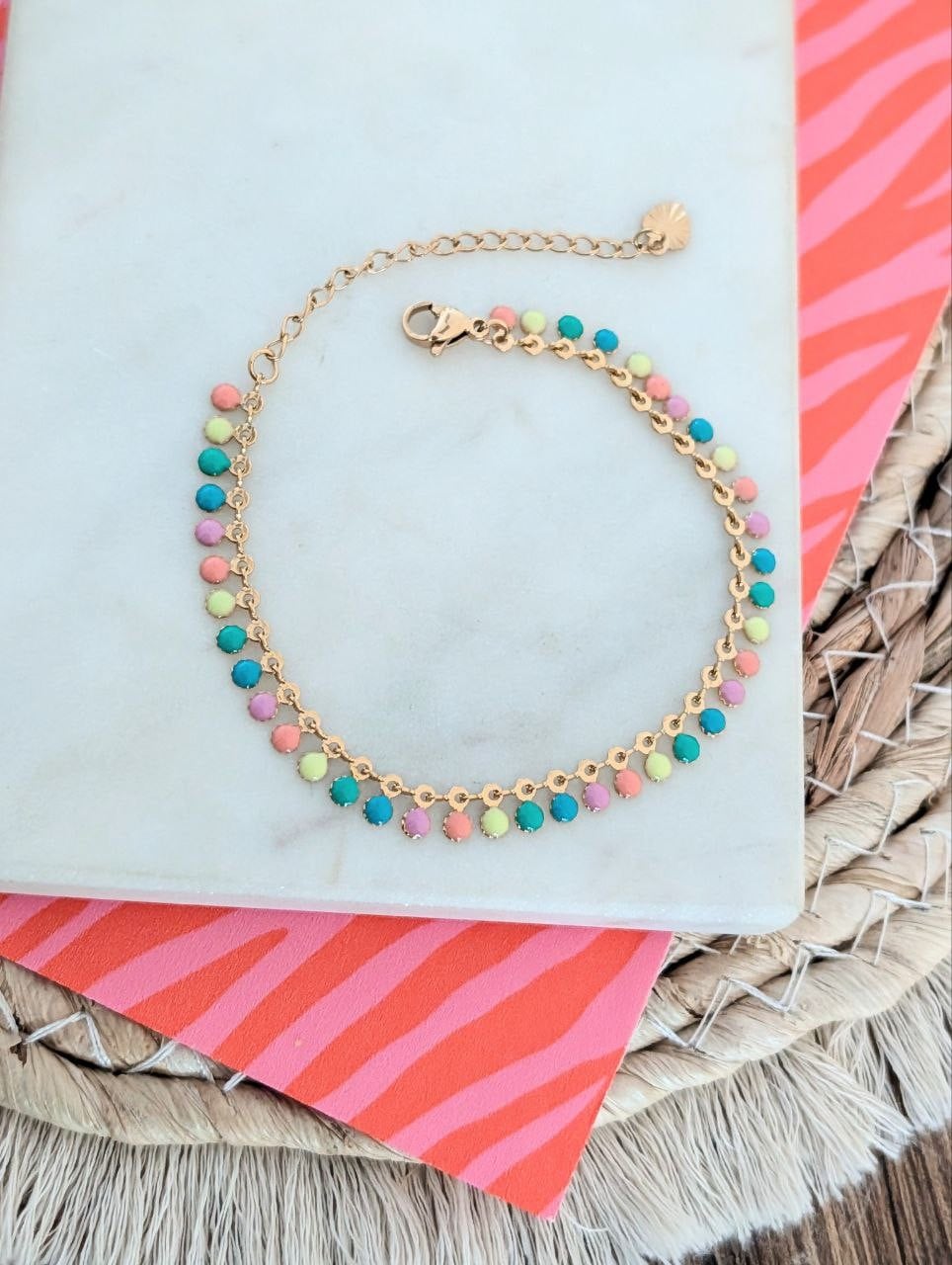 Multicolour gouden armbandjes - in 3 verschillende varianten