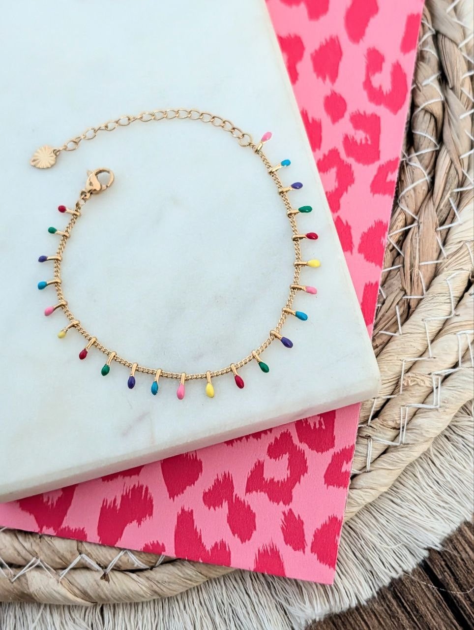 Multicolour gouden armbandjes - in 3 verschillende varianten