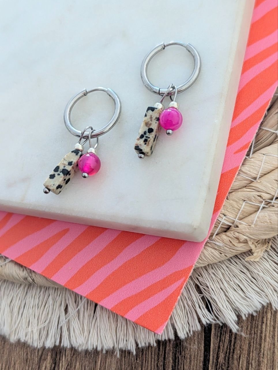 Pink love oorbellen - 2 varianten