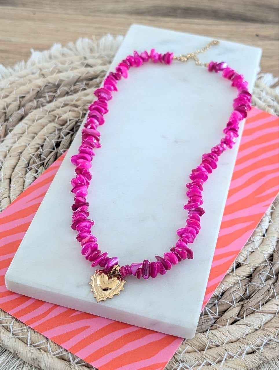 Beachvibe ketting gouden bedel  - in 5 varianten