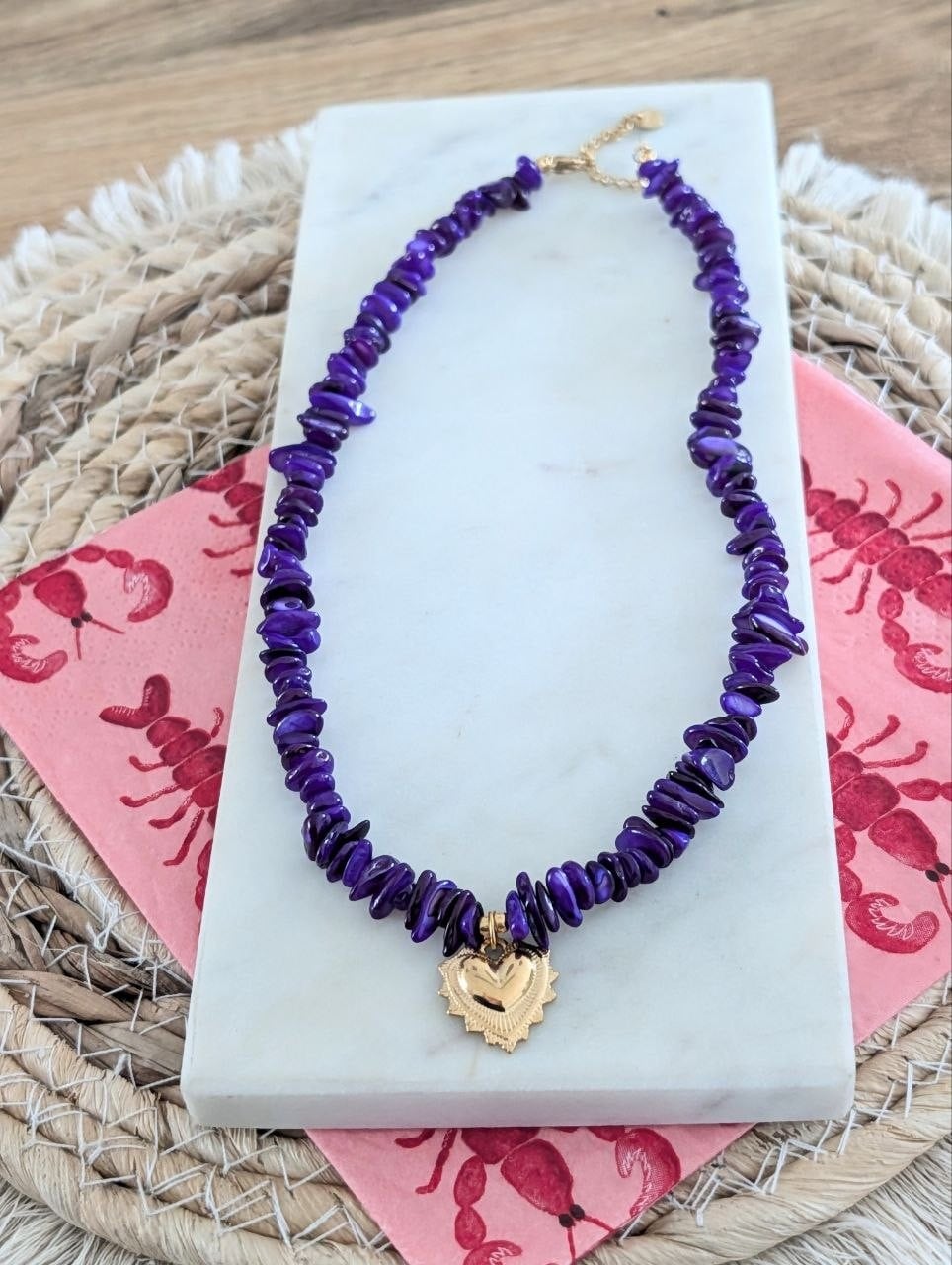 Beachvibe ketting gouden bedel  - in 5 varianten