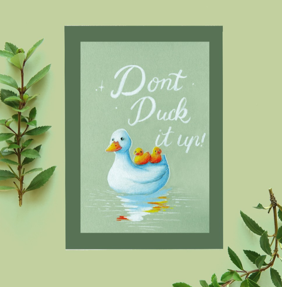 Wens kaart verjaardag A6 Eendjes don't duck it up - 84394 Wens kaart verjaardag A6 Eendjes don't duck it up