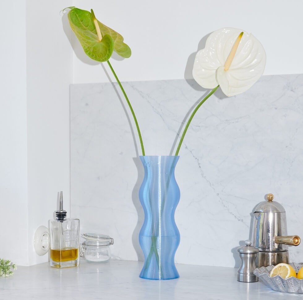 91-92 Vaas blue | 3D geprint & 100% gerecycled - 109729 91-92 Vaas blue | 3D geprint & 100% gerecycled