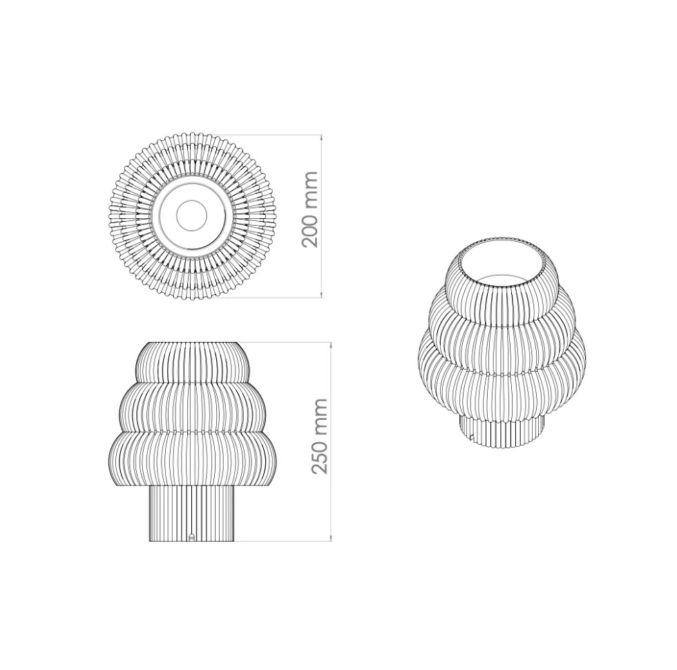 Mola Studio Luma | 3D geprinte Tafellamp