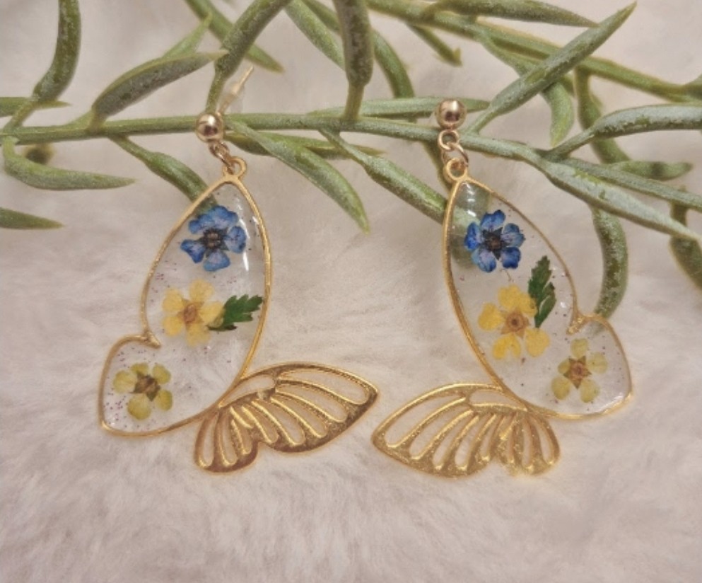 Resin grote vlinder oorbellen